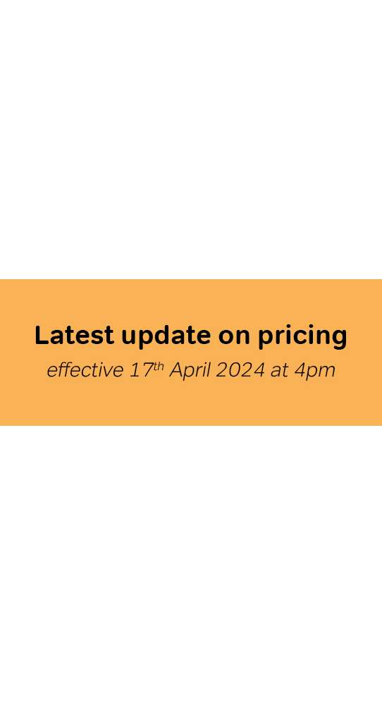 Latest Update On Pricing 17-04-24