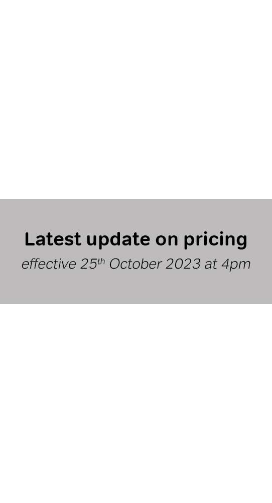 Latest Update On Pricing 25-10-23