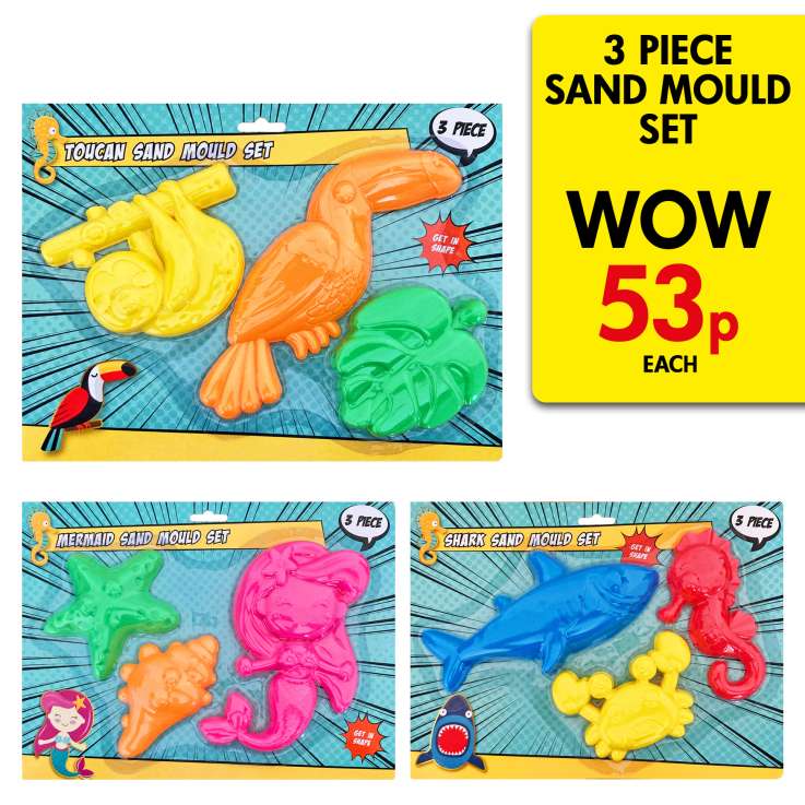 Sand Mould Set (3 Piece) - Assorted Designs