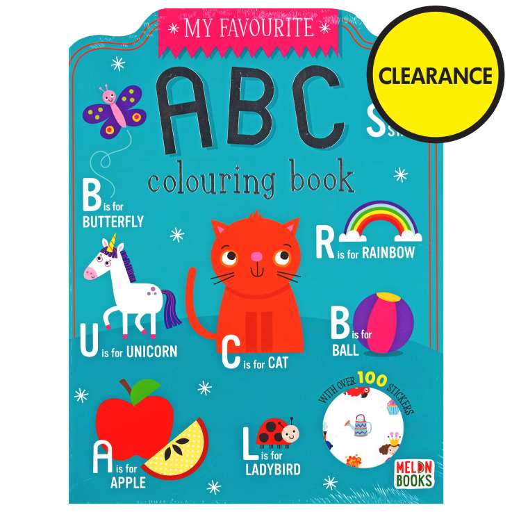 Colouring Book (72 Pages) + 100 Stickers - ABC