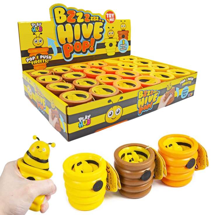 Play Hub Bzzz Hive Pop Fidget Toy - Assorted Colours