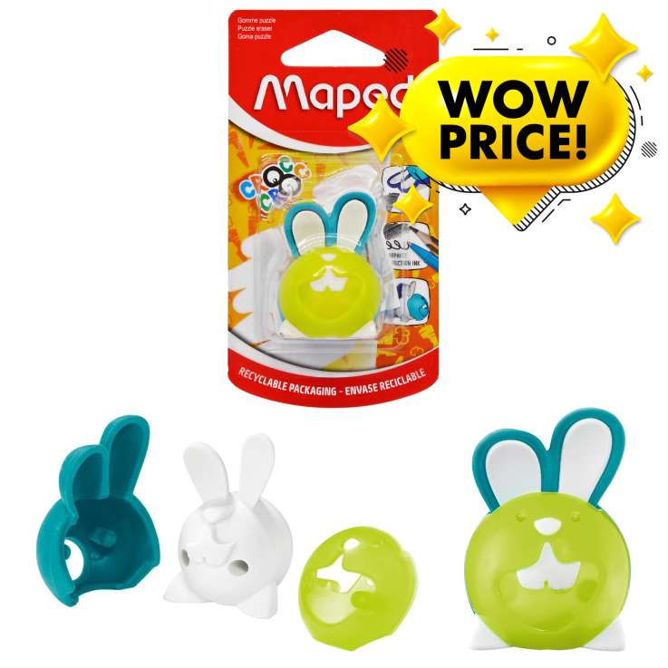 Maped Croc Croc Puzzle Eraser - Bunny