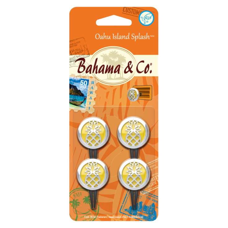 Bahama & Co. Vent Air Freshener 4 Pack - Oahu Island Splash