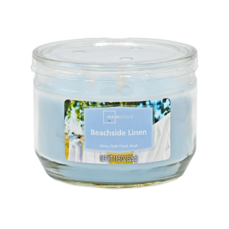 Mainstays Scented Glass Candle (326g) - Beachside Linen