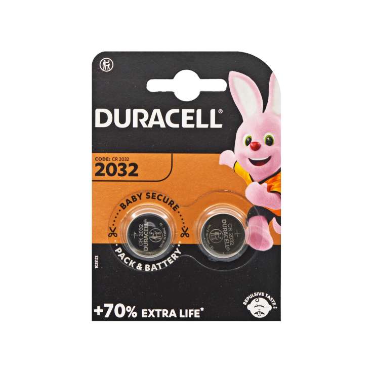 Duracell 3V Batteries 2 Pack - CR2032