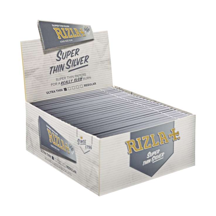 Rizla Silver (Super Thin) Rolling Papers 32 Pack - King Size