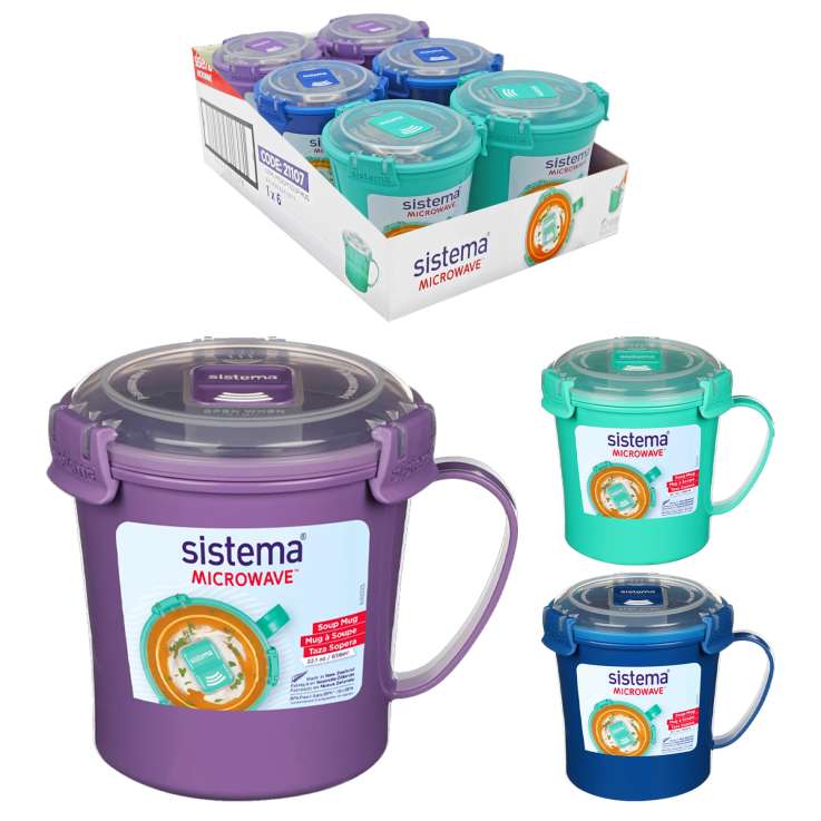 Sistema Microwaveable Cup (656ml) - Assorted Colours