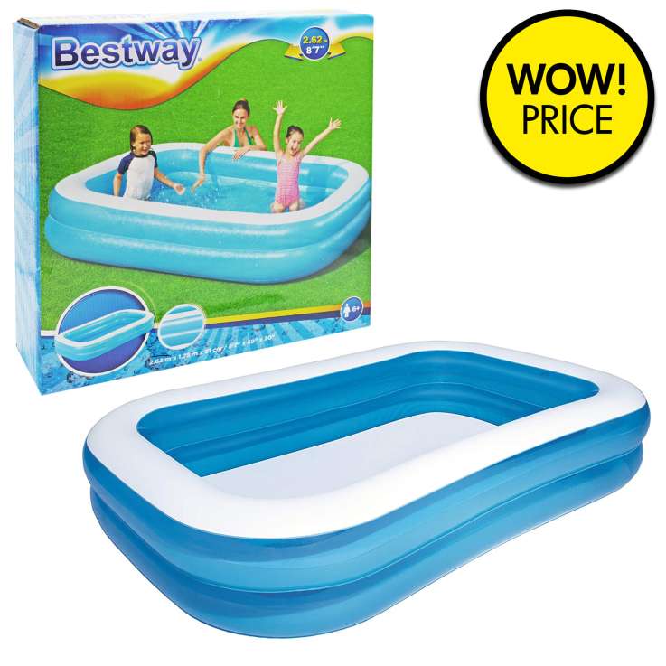 Bestway Rectangular Family Paddling Pool (9ft)