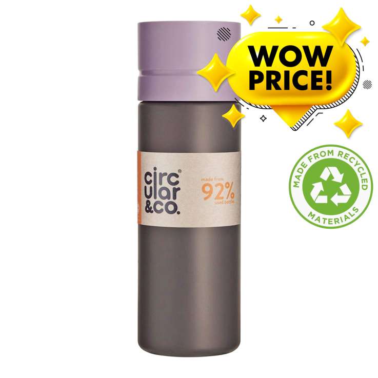 Circular&Co. Reusable Water Bottle (600ml) - Purple/Grey