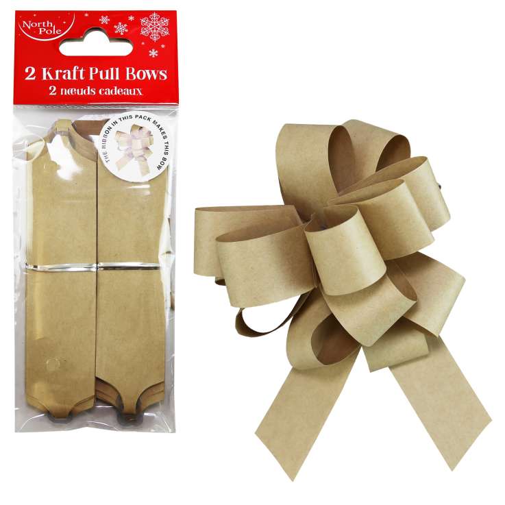 Kraft Pull Bows 2 Pack