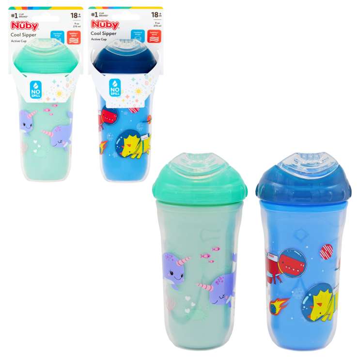 Nuby Cool Sipper Active Cup (18m+) 270ml - Assorted