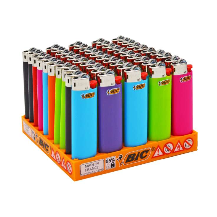 BIC Slim Flint J23 Lighters - Assorted Colours