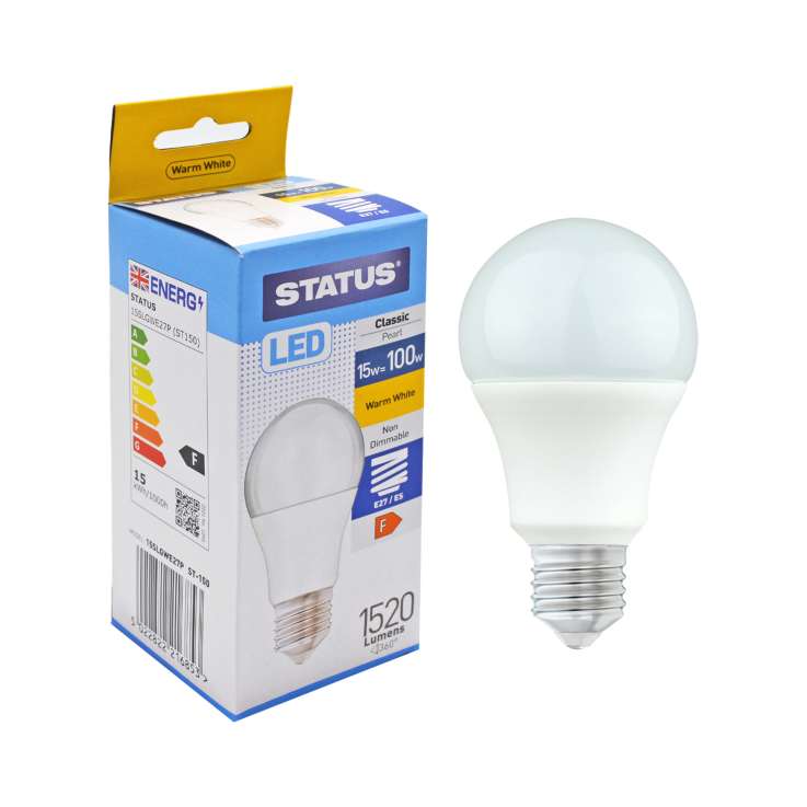 Status LED Classic Light Bulb (15w=100w) Large Screw (E27)