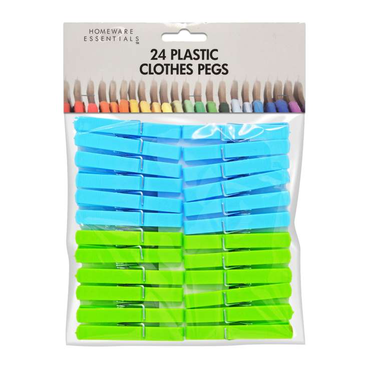 Homeware Essentials Clothes Pegs 24 Pack