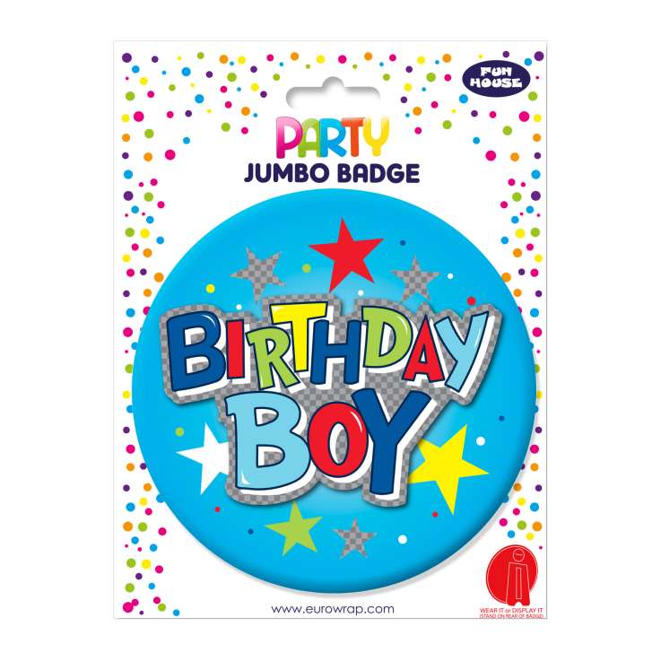 Jumbo Birthday Boy Badge (15cm)