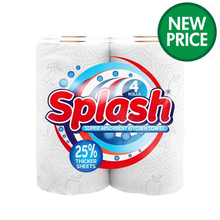 Splash Kitchen Towel (2 Ply) 4 Pack