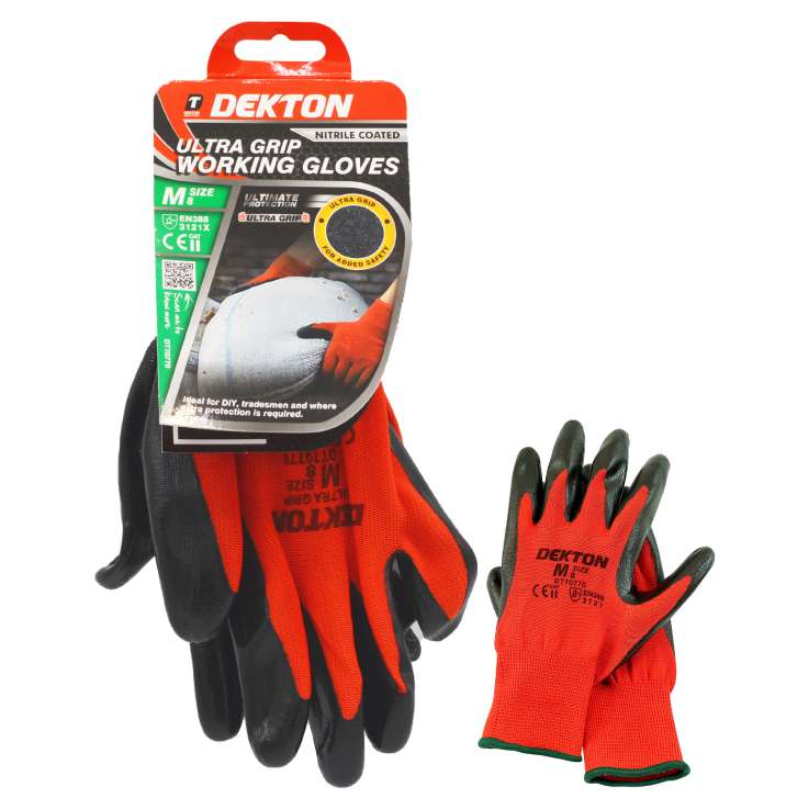 Dekton Ultra Grip Working Gloves - Size 8 (Medium)