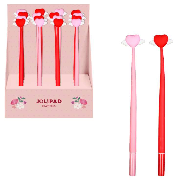 Jolipad Heart Wobble Pens - Assorted Colours