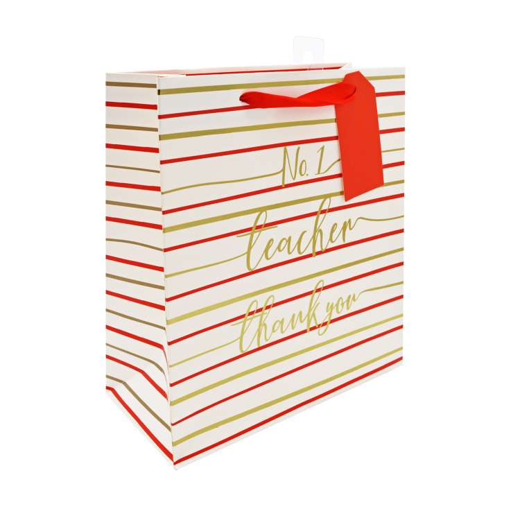 Medium Gift Bags (21.5cm x 25.5cm) - No. 1 Teacher