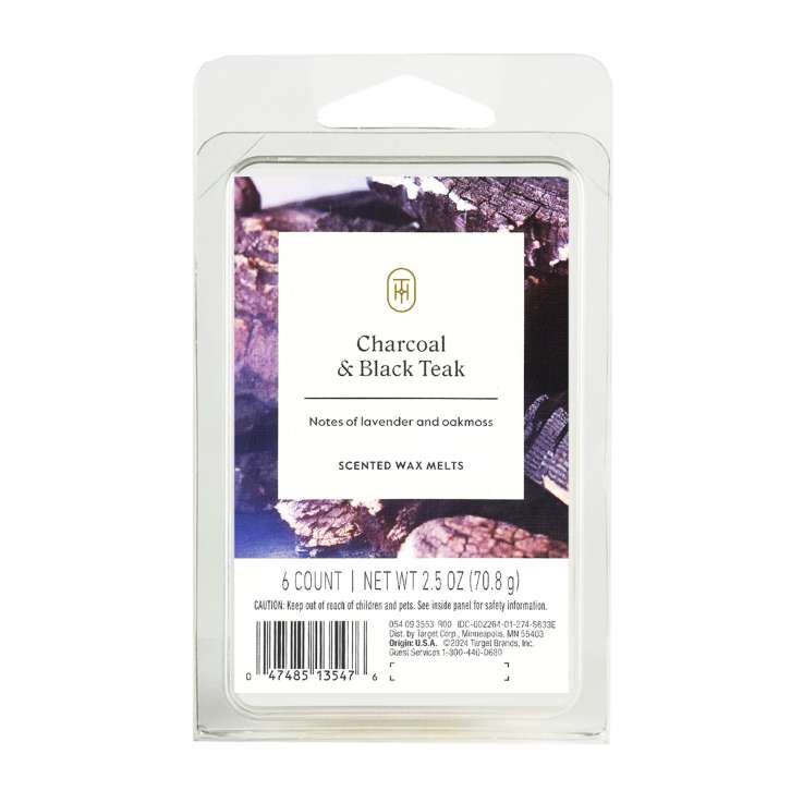 Threshold Scented Wax Melts 6 Pack - Charcoal & Black Teak