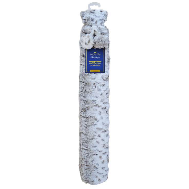 Silentnight Serenity Extra Long Hot Water Bottle (2.2L) with Faux Fur Cover