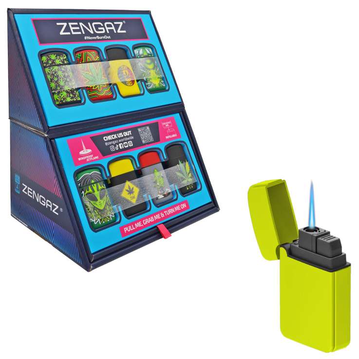 Zengaz Jet Lighters (Cube Display) - Assorted Designs