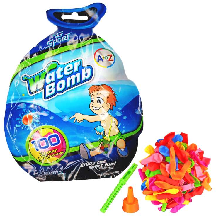 Water Bombs 100 Pack (with filling & tying tools)
