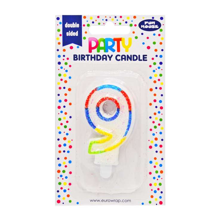 Number 9 Birthday Candle