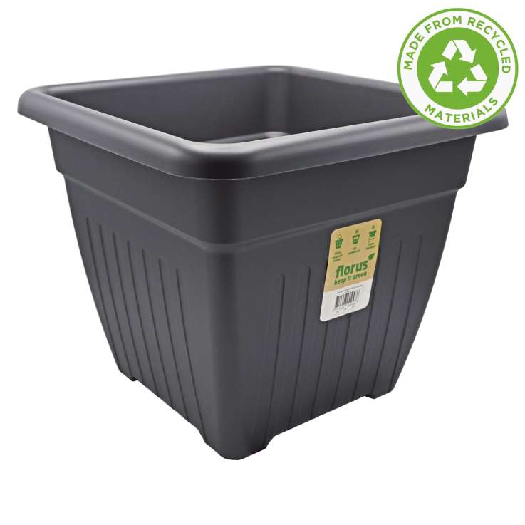 Florus Sienna Quadro Flowerpot (40cm) - Anthracite