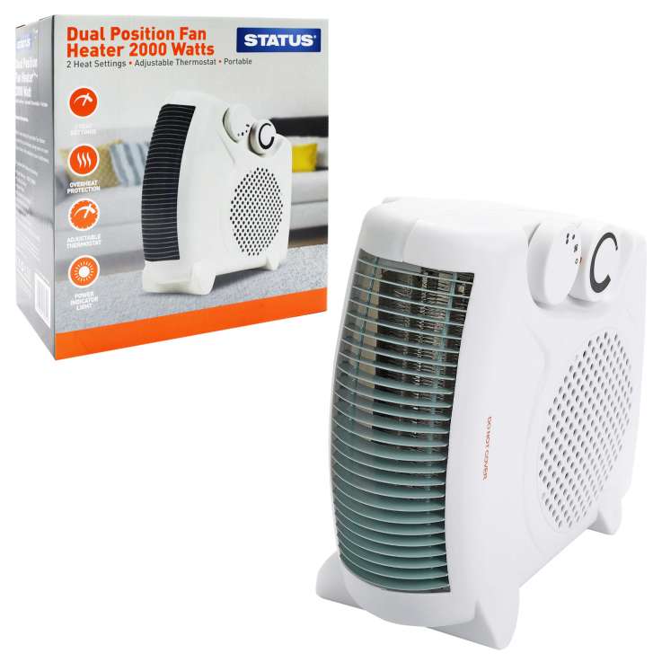 Status Dual Position Fan Heater 2000W