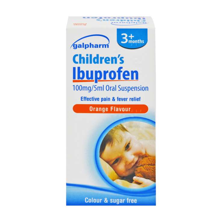 Galpharm Childrens 3+ Months Ibuprofen Oral Suspension (100ml) - Orange