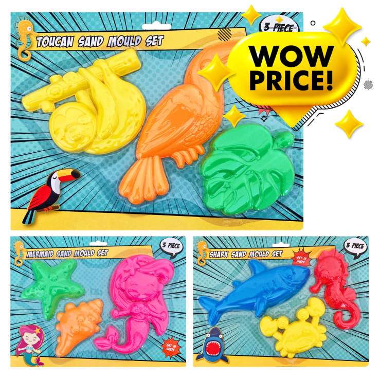 Sand Mould Set (3 Piece) - Assorted Designs
