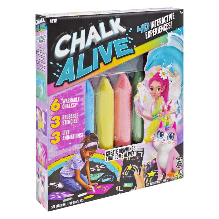 Chalk Alive 4D Interactive Chalk Art - Dolphin/Fairy/Kitten