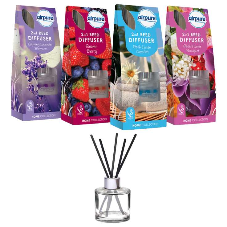 Airpure Reed & Bead 2 in 1 Diffuser (30ml) - Assorted Scents