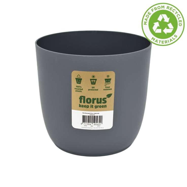 Florus Flow Flower Pot (22cm) - Anthracite
