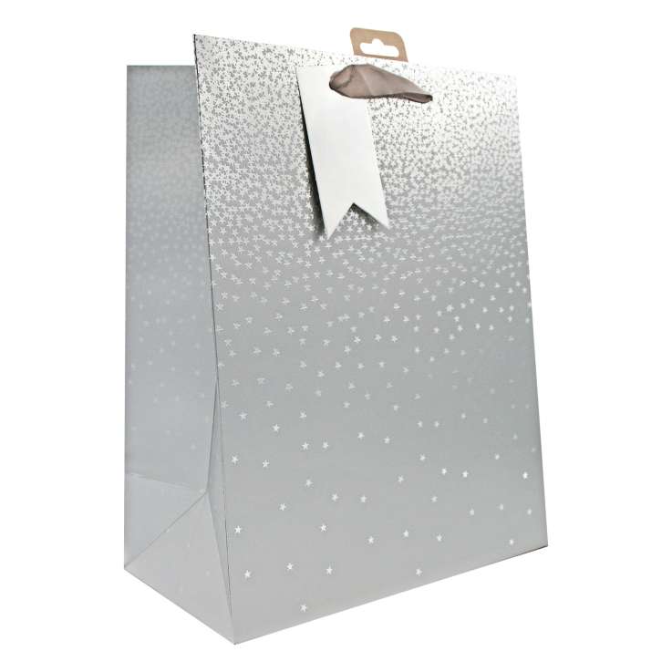 Large Gift Bags (26.5cm x 33cm) - Silver Ombre