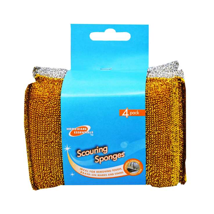 Homeware Essentials Scouring Sponges 4 Pack