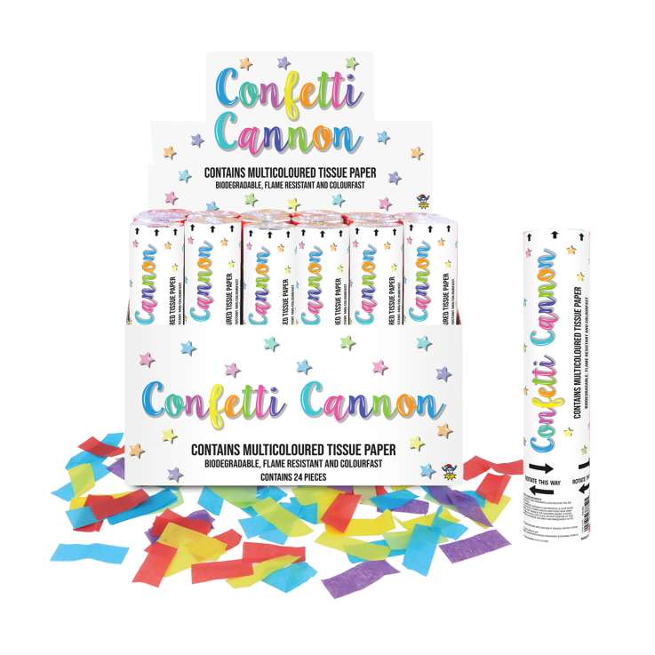 Confetti Cannon 20cm - Multicoloured