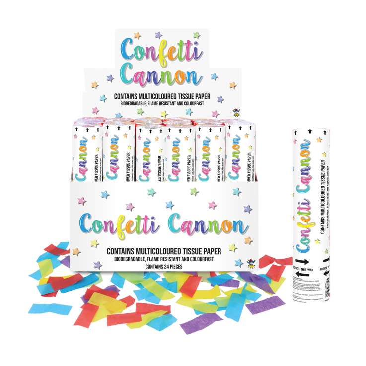 Confetti Cannon (20cm) - Multicoloured