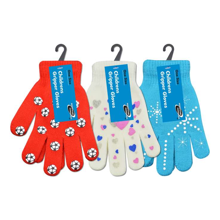 Homeware Essentials Children's Gripper Gloves - Assorted Designs