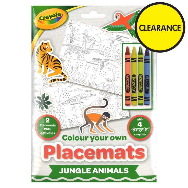 Crayola Colour Your Own Placemats - Jungle Animals