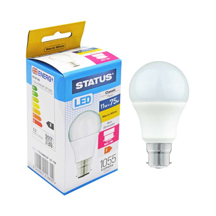 Status LED Classic Light Bulb (11w=75w) Bayonet (B22)