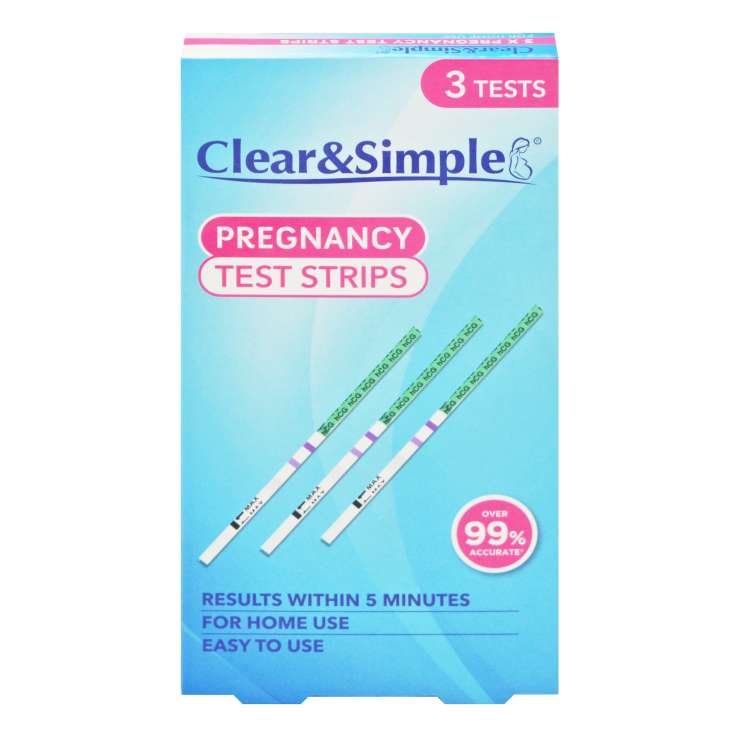 Clear & Simple Pregnancy Test Strips 3 Pack