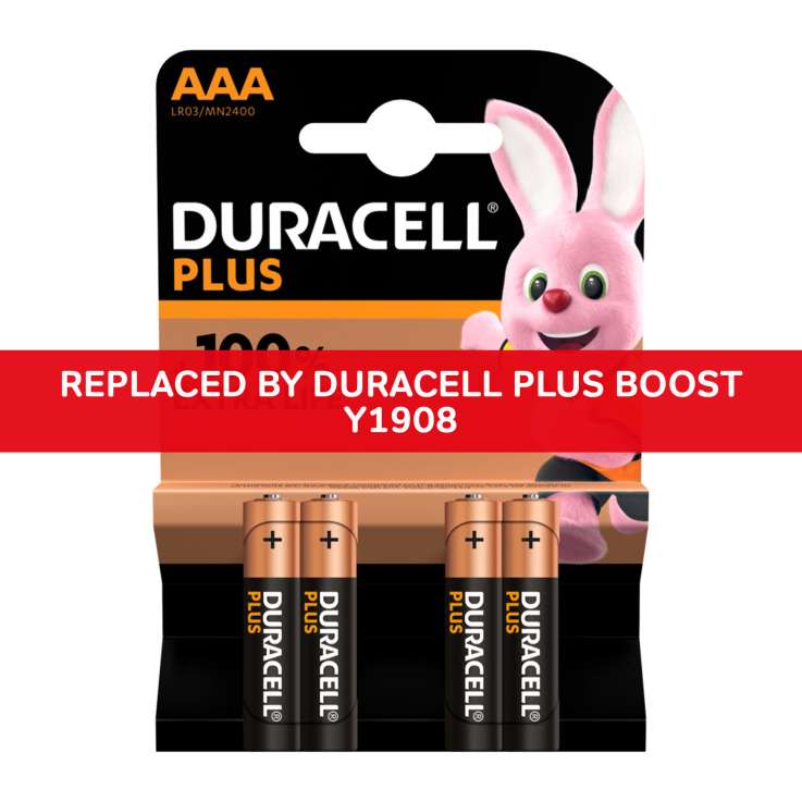 Duracell Plus Batteries 4 Pack - AAA