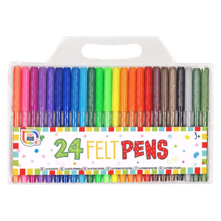 Craft Hub Felt Pens 24 Pack