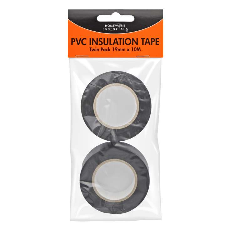Homeware Essentials PVC Insulation Tape (19mm x 10M) 2 Pack