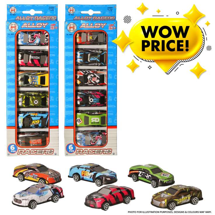 Alloy Racers 6 Pack - Assorted