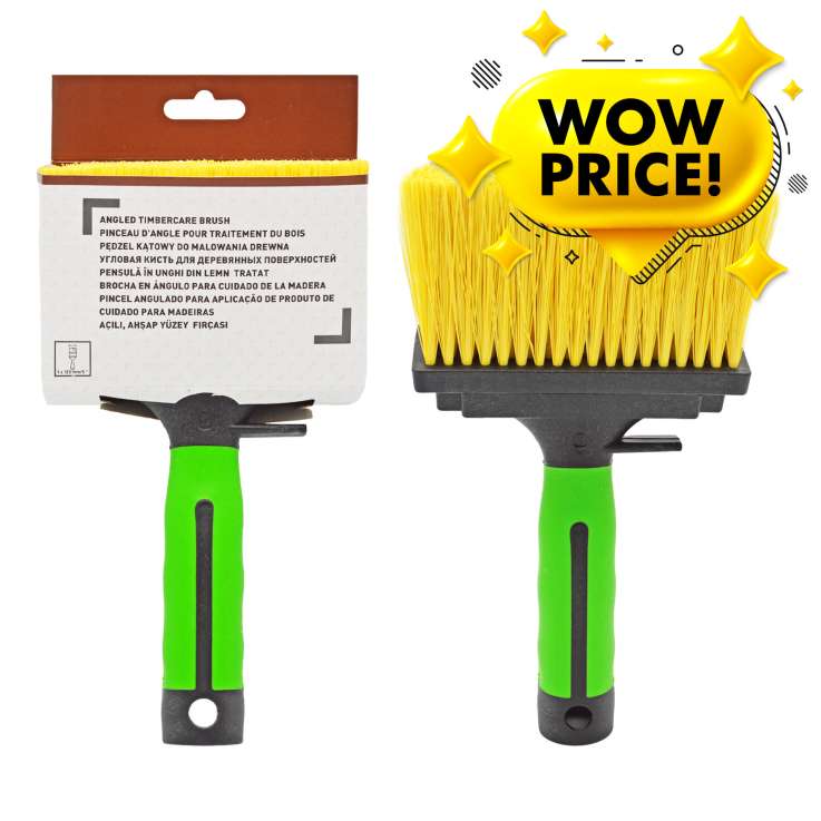 Diall Comfort Grip Angled Shed & Fence Brush 5"