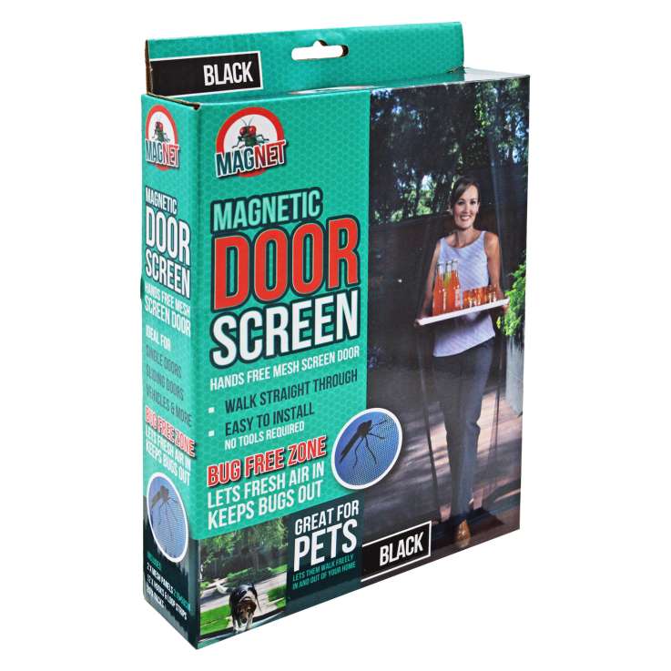 Magnetic Door Screen - Black