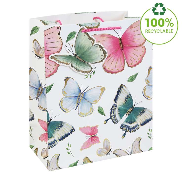 Large Gift Bags (26.5cm x 33cm) - Butterflies